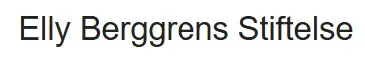 Elly Berggrens Stiftelse
